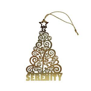 Serenity Tree Ornament Gold Brass Color Metal Recovery